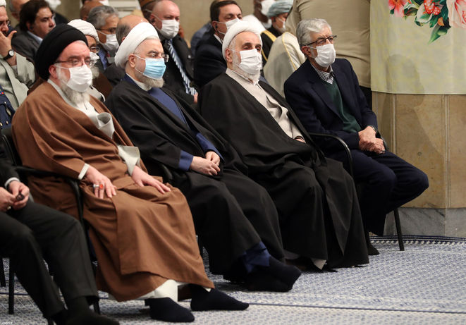 حضور دو رئیس مجلس سابق و حسن روحانی در دیدار رهبری / عکس 2