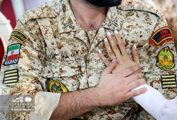 تصاویری متفاوت از ازدواج سربازان ارتش ایران

